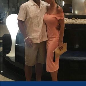 Privacy Please - Revolve Small Bodycon lettuce edging pink dress. Worn once!